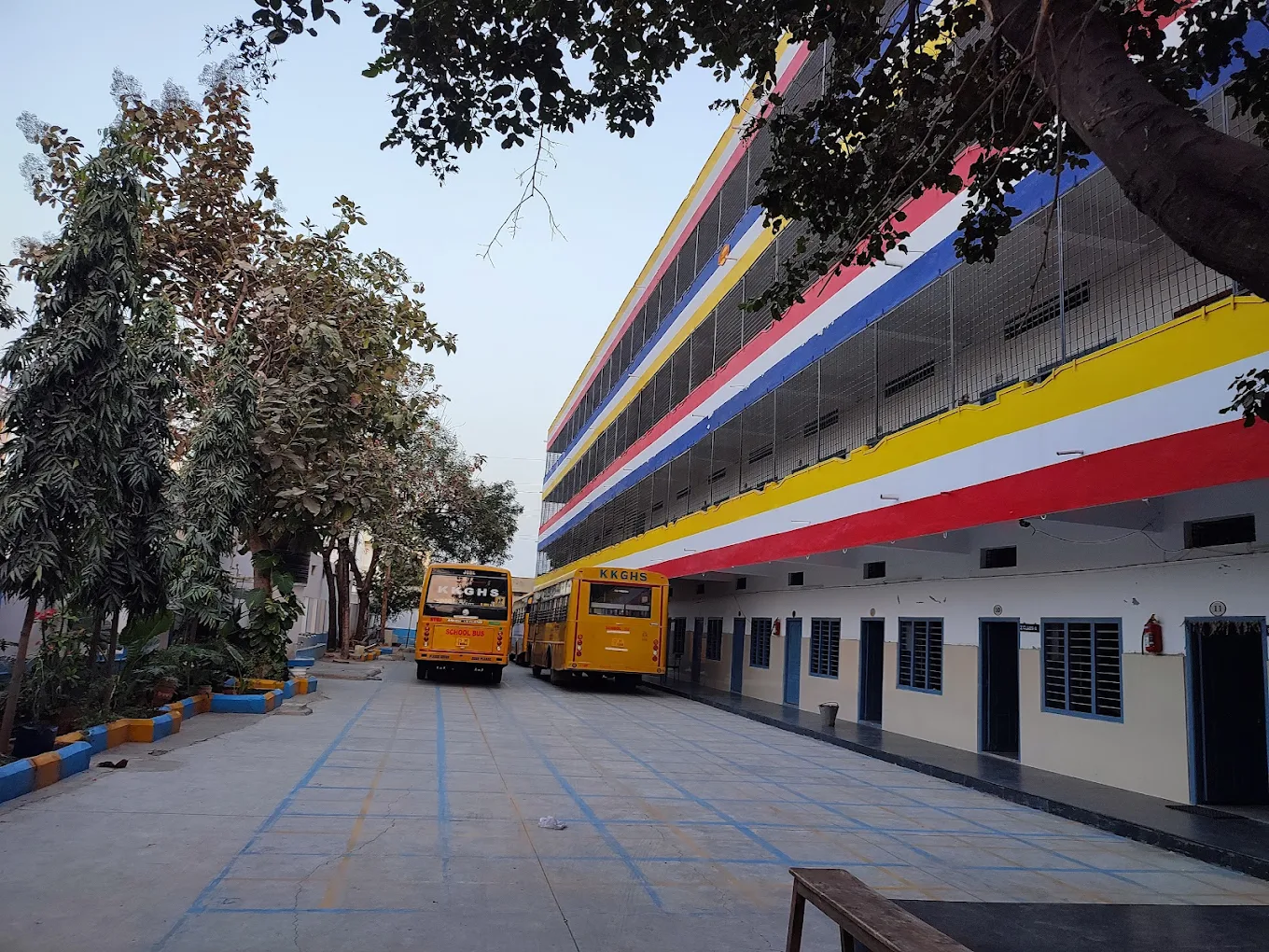 KKGHS colourful school building facade